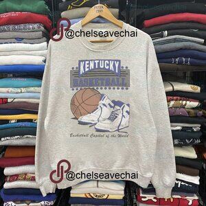 Vintage University Of Kentucky Wildcats Basketball Sweatshirt Kentucky Shirt Tee